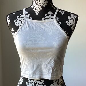 White cropped tank top